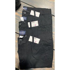 NWT- BUNDLE Size 12 Husky Black Uniform Slacks- 3 pack!